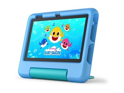 fire 7 kids tablet includes a sturdy kid proof case with built in stand